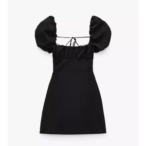 Black Puff Sleeve Dress